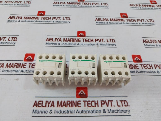 Lot Of 3X Schneider Electric/Telemecanique Ladn22G Auxiliary Contact Block 690V