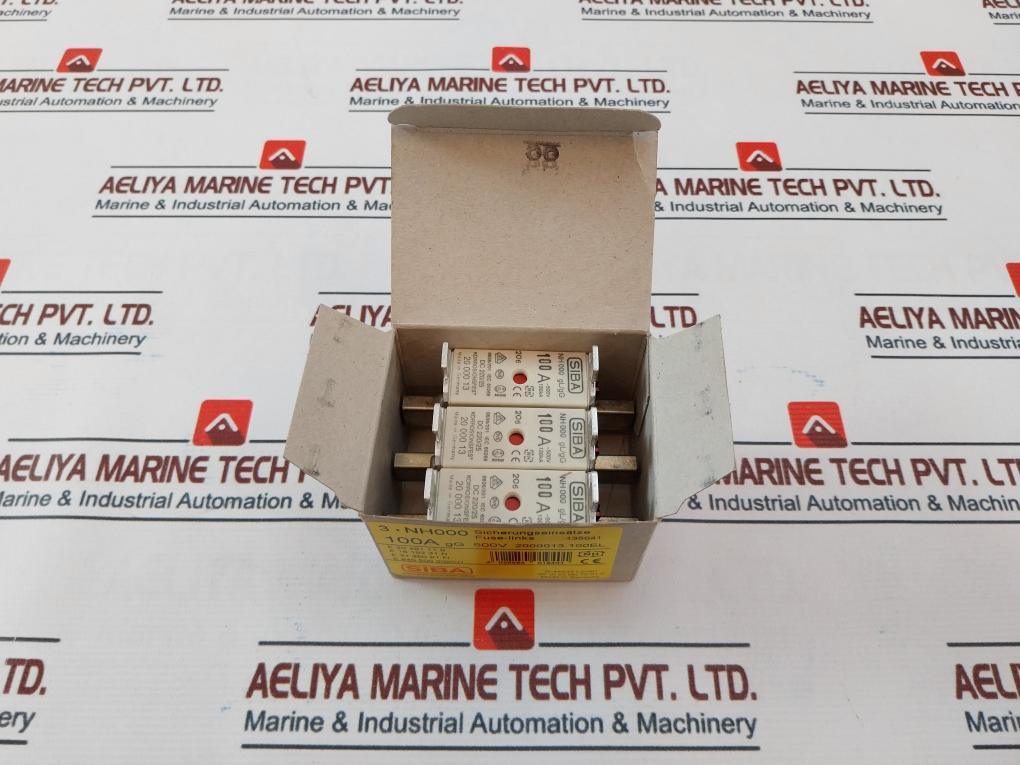 Lot Of 3X Siba 100A, 0636/201 Fuse Link Nh 000, Gl/Gg
