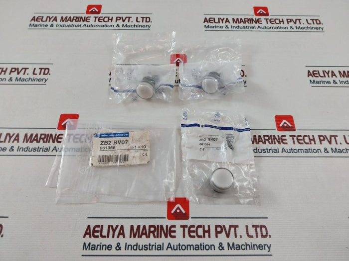 Lot Of 3X Telemecanique Zb2 Bv07 White Pilot Lite Push Button