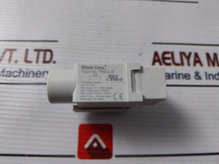 Lot of 4X Altech P50ULB Power Distribution Block 115A/600V 14-1AWG