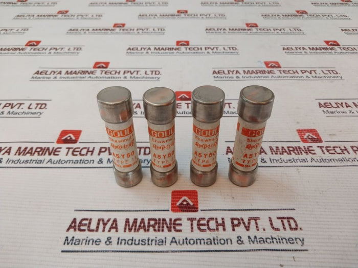 Lot Of 4X Gould A5Y50 Fuse 50Amps 500V