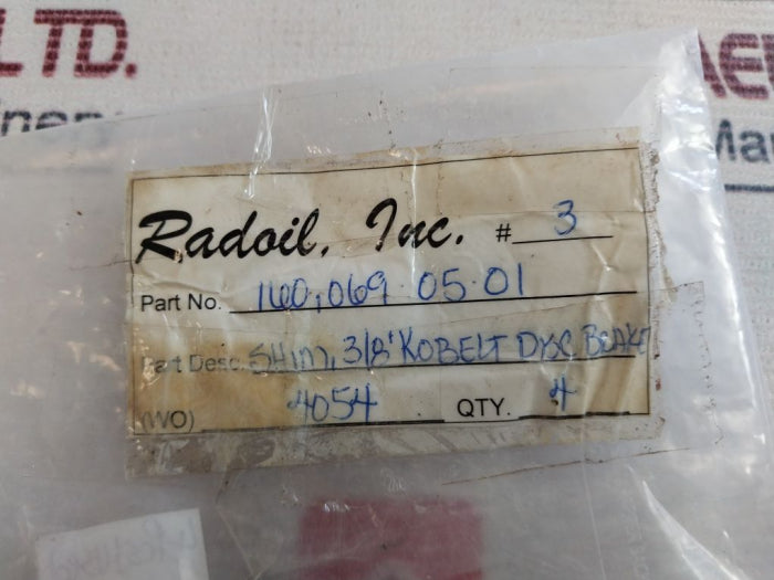 Lot Of 4X Kobelt 5021-0009 Shim, 3/8” Disc Brake 160.069-05-01