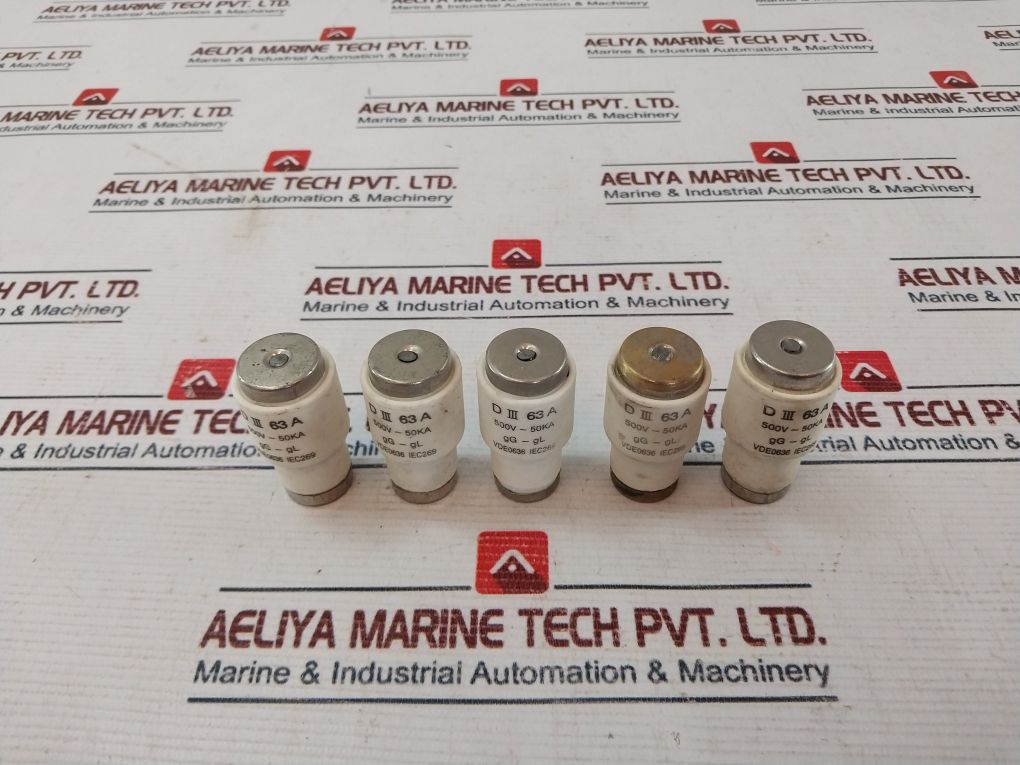 Lot of 5X D Iii 63A Fuse GG-GL 500v