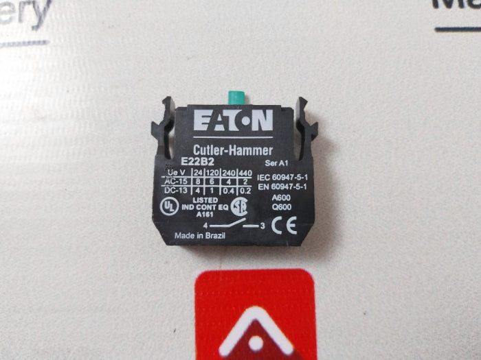 Lot of 5X Eaton E22B2 Contact Block 1NO 8C0750700002