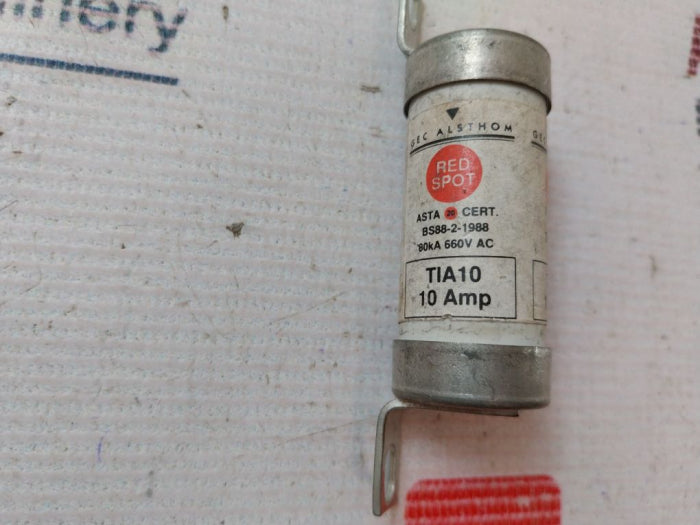 Lot Of 5x Gec Alsthom TIA10 Standard Fuse 10Amp