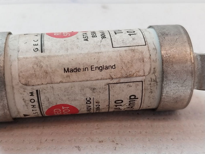 Lot Of 5x Gec Alsthom TIA10 Standard Fuse 10Amp