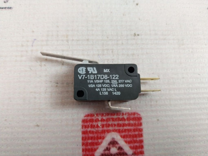 Lot Of 5X V7-1B17D8-122 Miniature Basic Micro Switch 4A 125 Vac