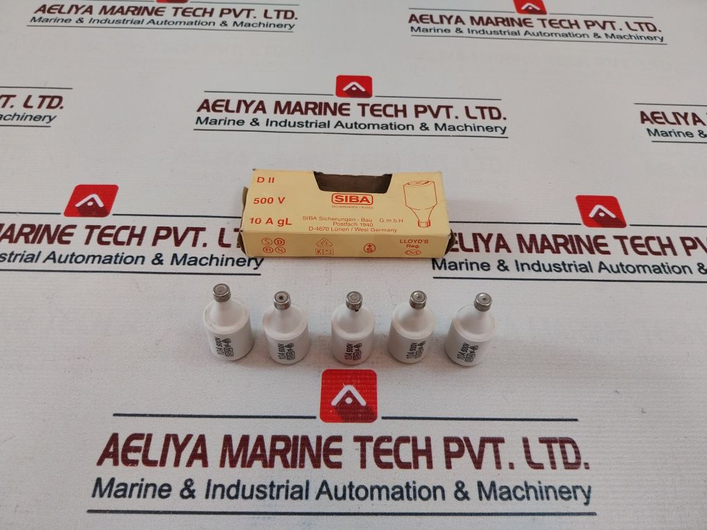 Lot of 5X Siba 10A 500V D-Type Fuse Link GL