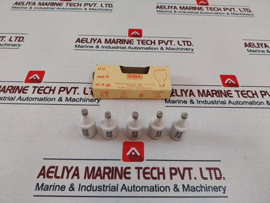 Lot of 5X Siba 10A 500V D-Type Fuse Link GL