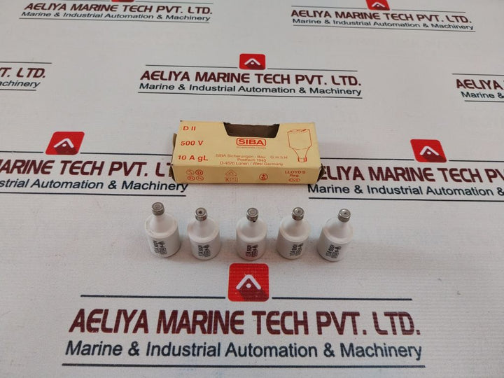 Lot of 5X Siba 10A 500V D-Type Fuse Link GL