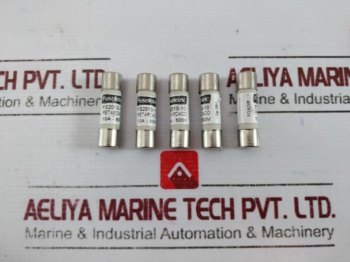 Lot of 4X FUSELETRIC FS2010-10 Cartridge Fuse 10A-500V