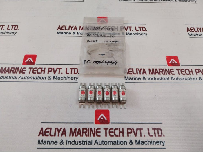 Lot Of 6X Gec Alsthom Nit 16 Red Spot 16Amp Fuse 40Ka 250V