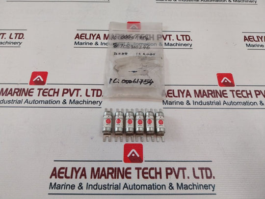 Lot of 6X Gec Alsthom Nit 16 Red Spot  16Amp Fuse 40ka 250v