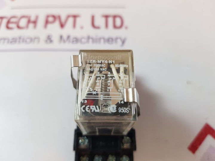 Honeywell Szr-my4-n1 Relay With Base 200Vac 50/60Hz