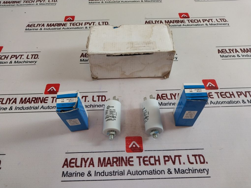 Lot of 7X VYHR Motor Capacitor B E12 250VAC 7 Mf tolerance 5% YHR 450 WVAC