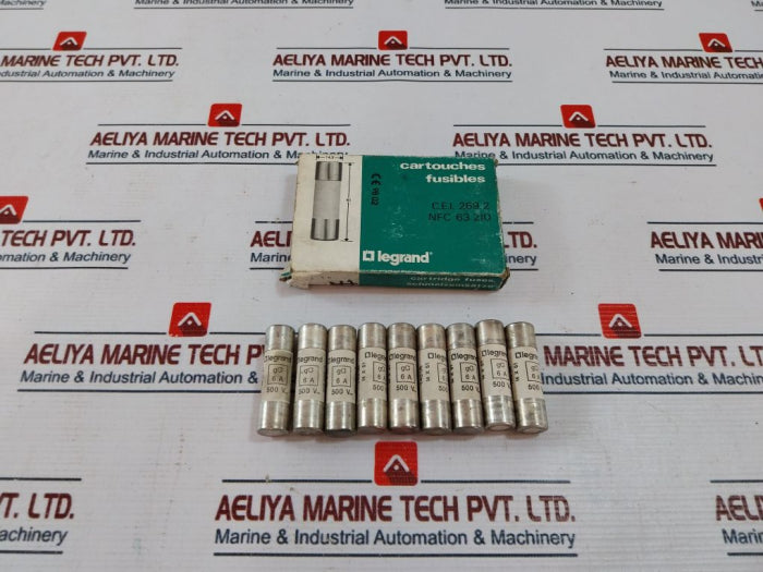 Lot Of 9X Legrand 143 06 Cartridge Fuses 500V 6A