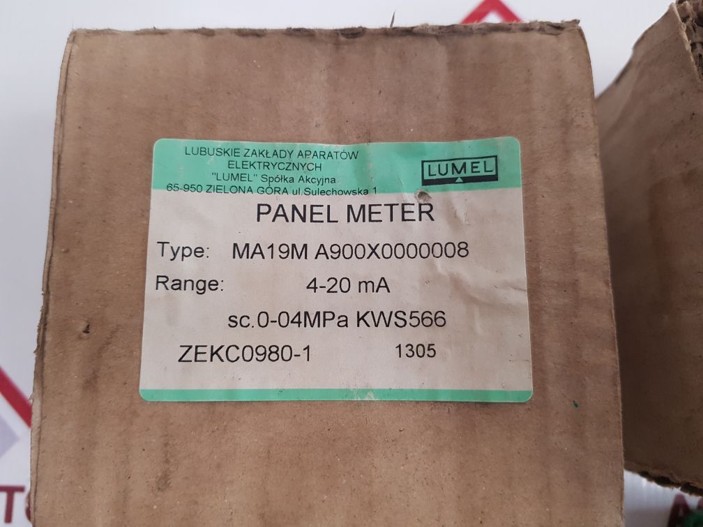 Lumel Ma19M A900X0000008 Analog Panel Meter 0-0.4 Mpa