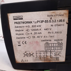 Lumel p13p power transducers p13p-s5.g.3.2.1.00.6