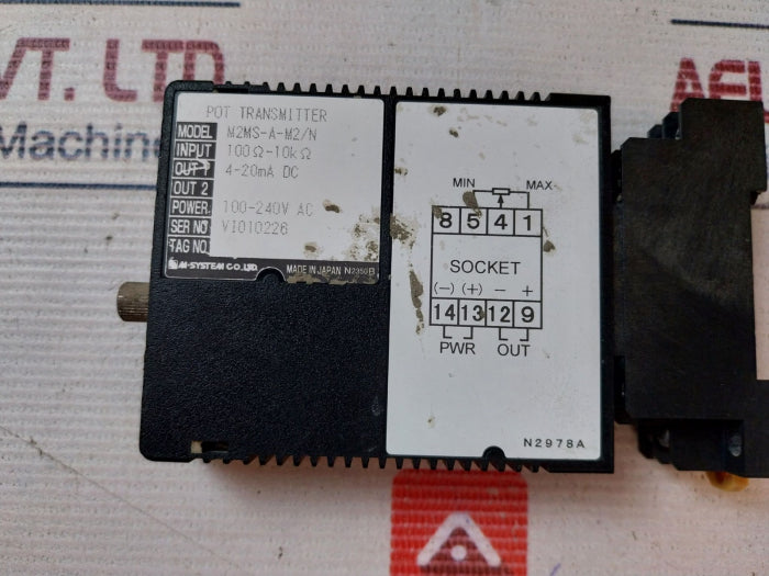 M-system M2Ms-a-m2/N Potentiometer Transmitter 100-240V Ac