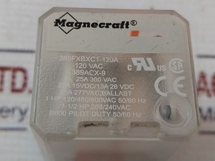 Magnecraft 389Fxbxc1-120A Power Relay 25A 300 Vac