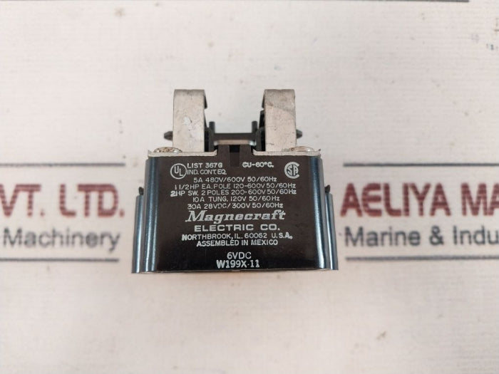 Magnecraft W199x-11 Power Coil Relay 5a 480v/600v 2-pole