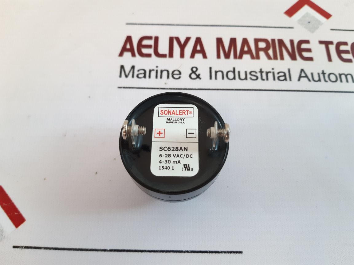 Mallory Sonalert Sc628An Continuous Audio Dev 6-28V Ac/Dc 4-30 Ma