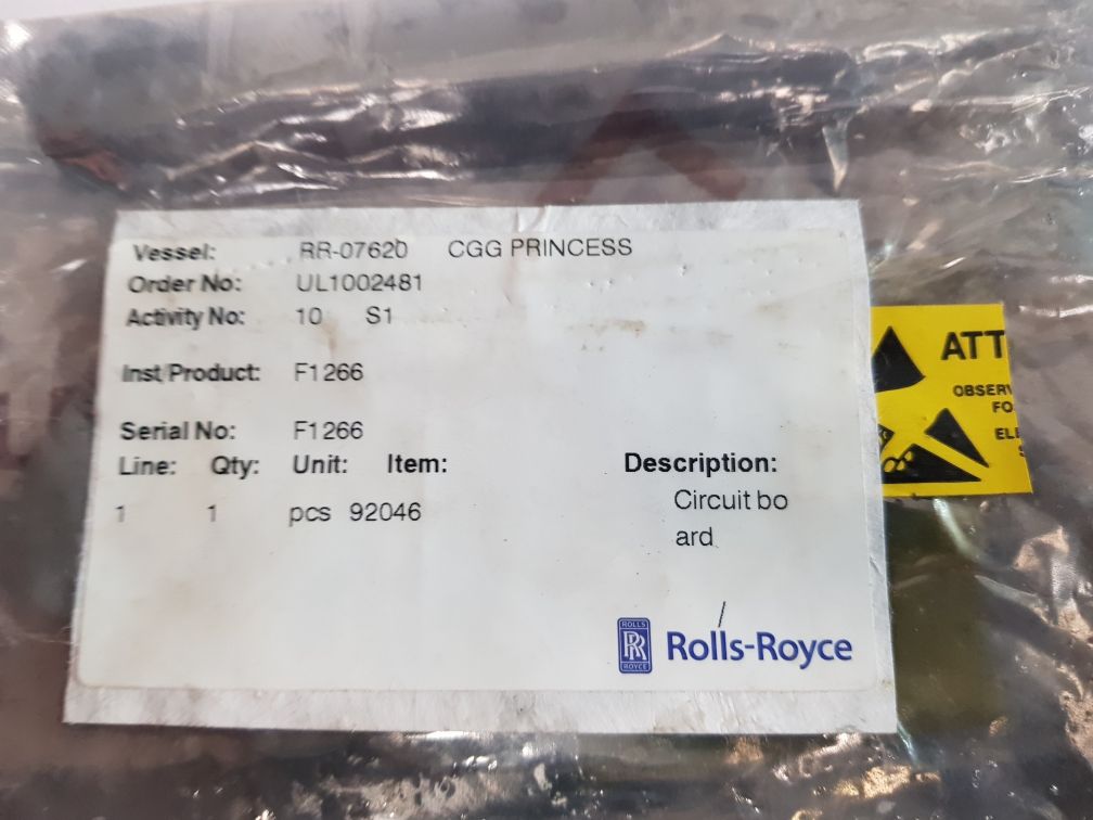 Rolls-royce Mar-el Med-101-110 Circuit Board