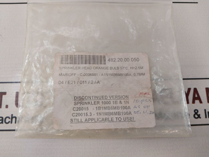 Marioff Hi-fog A1N1Mb6Mb100A Sprinkler Head C-0006881 160 Gm