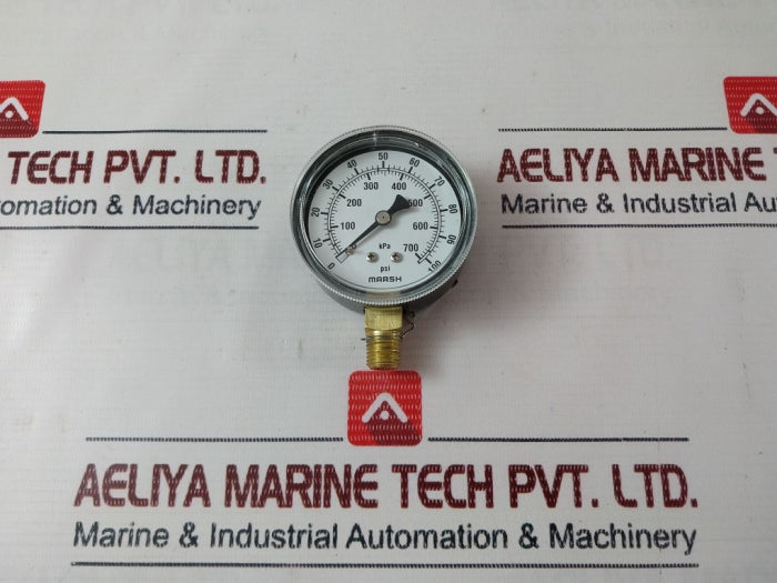 Marsh 0-100 Psi Instrument Pressure Gauge 0-700 Kpa
