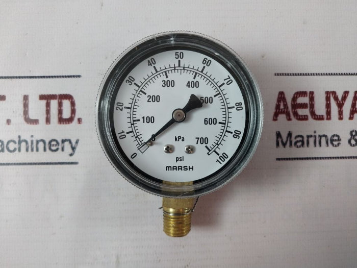 Marsh 0-100 Psi Instrument Pressure Gauge 0-700 Kpa