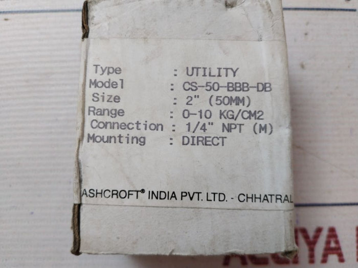 Mass 0-10 Kg/Cm2 Pressure Gauge