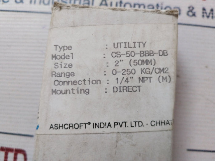 Mass 0-250 Kg/Cm2 Pressure Gauge