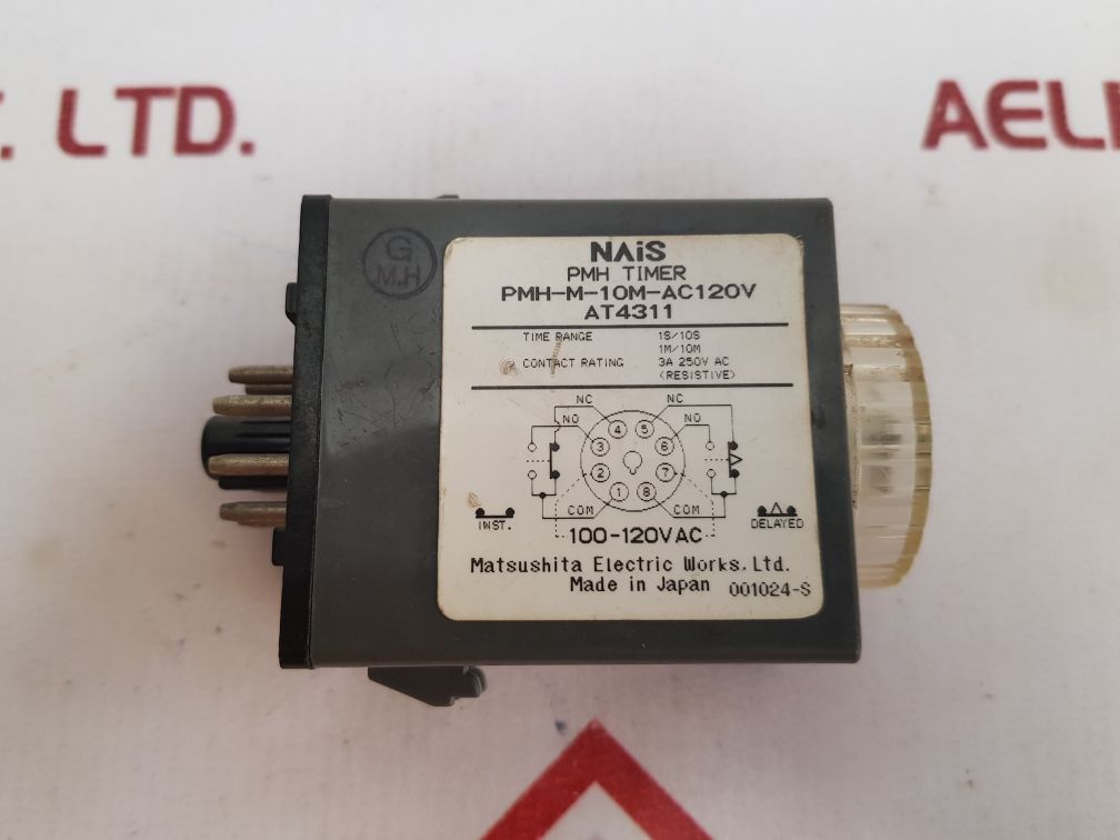 Matsushita Pmh-m-10M-ac120V Compact Power High Precision Pmh Timer 0-1.0 Sec
