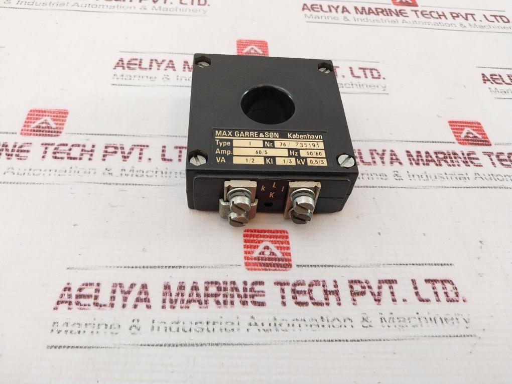 Max Garre & Son Type I Current Transformer 60/5 A 50/60 Hz