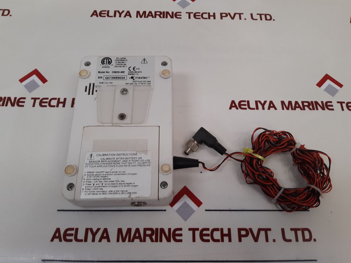 Maxtec Om25-me Oxygen Monitor Analyzer With Cable
