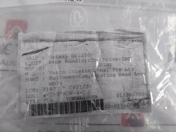 Mcgill Cf 2 1/2 S Flat Cam Follower Bearing 02-017-0004395