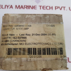 Mci D72Sd Analogue Ammeter Sw865939005