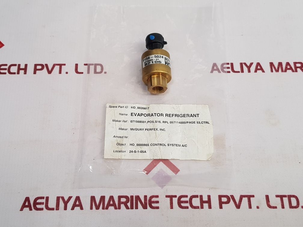 Mcquay Perfex 0715685-01 Transducer P158-5024