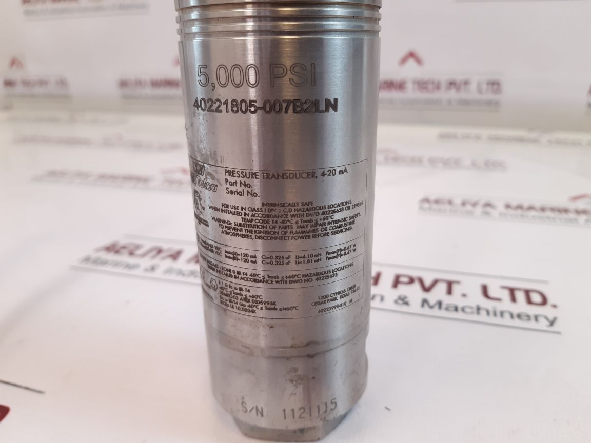 Md Totco 40221805-007B2Ln Pressure Transducer