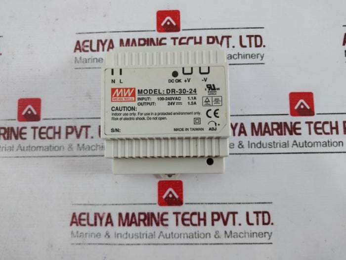 Mean Well Dr-30-24 Din Rail Input Output Power Supply Module 24V 1.5A 30W