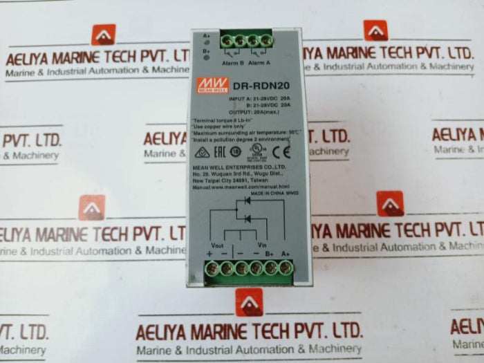 Mean Well Dr-rdn20 Power Supply Redundancy Module 21-28Vdc 20A
