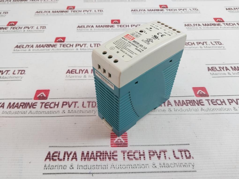 Mean Well Mdr-40-12 Din Rail Power Supply 100-240Vac 1.1A