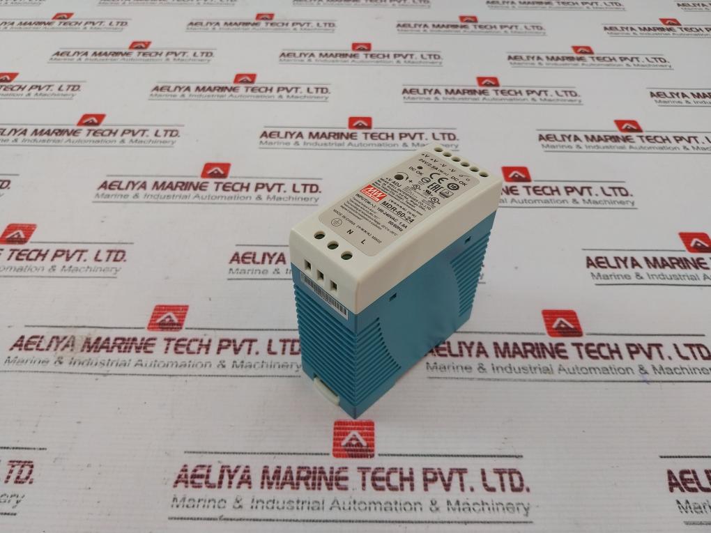 Mean Well Mdr-60-24 Din Rail Power Supply 100-240Vac 1.8A 50/60Hz