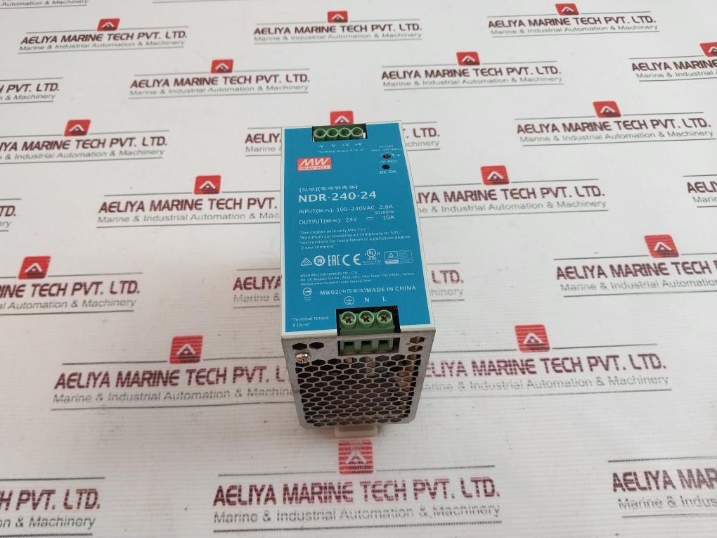 Mean Well Ndr-240-24 Power Supply 100-240Vac 2.8A
