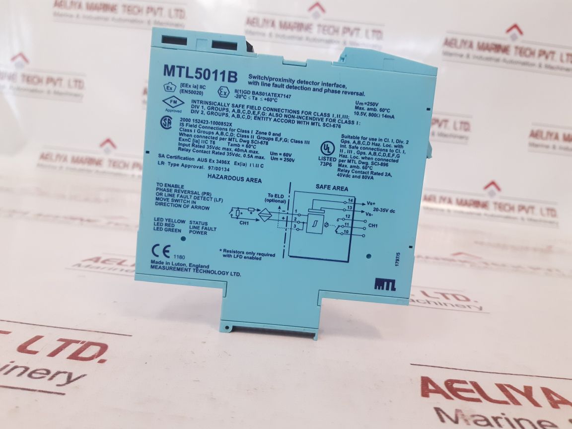 Measurement Technology MTL5011B Proximity Switch Detector Interface, um= 250v