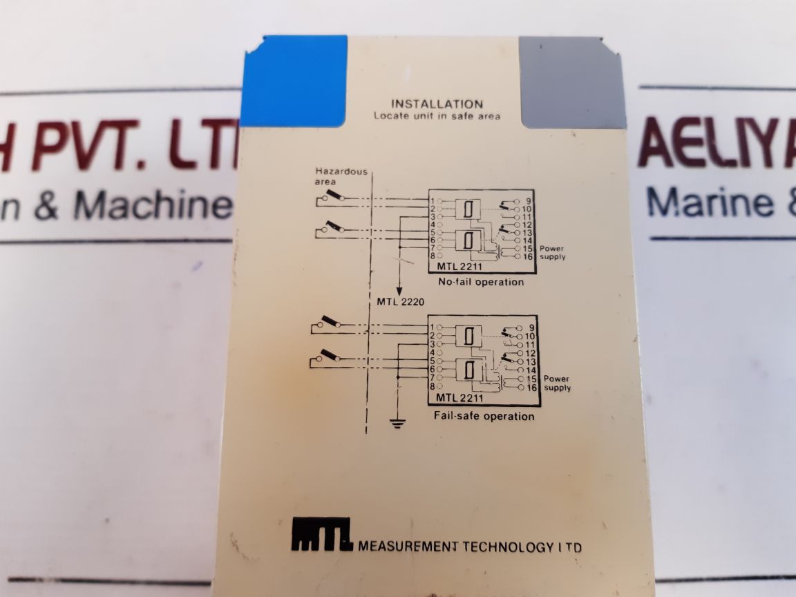 Mtl-measurement Technology Mtl 2211 2-channel Is-input Switch Operated Relay