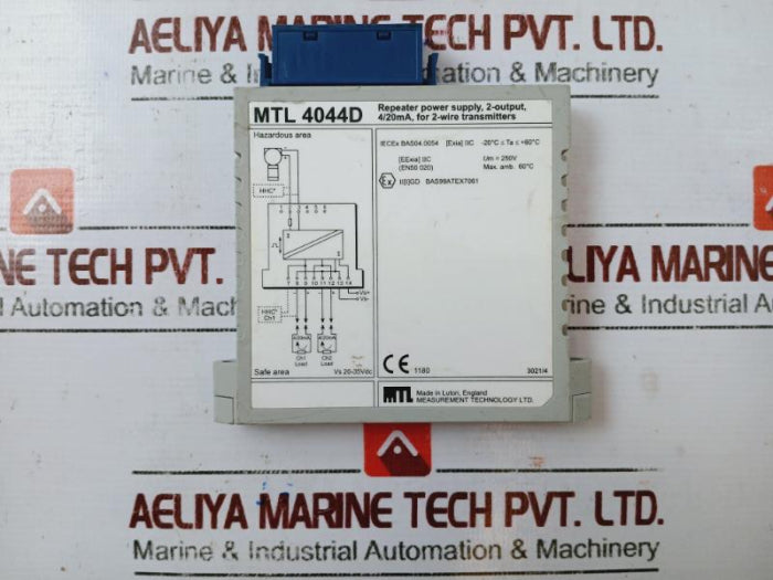 Measurement Technology Mtl 4044d Repeater Power Supply 2-output 4/20ma