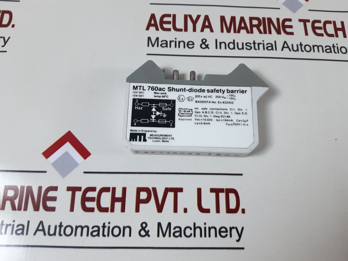 Measurement Technology Mtl 760Ac Shunt-diode Safety Barrier