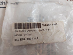 Meiko 0113220 Solenoid Valve 60C Dn15, R 3/4" (Without Coil)