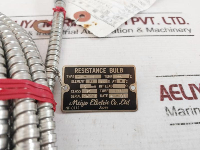 Meiyo Electric Ptr-m Resistance Bulb Rtd Pt 100 Class B 100°C 6M, Tube-sus304